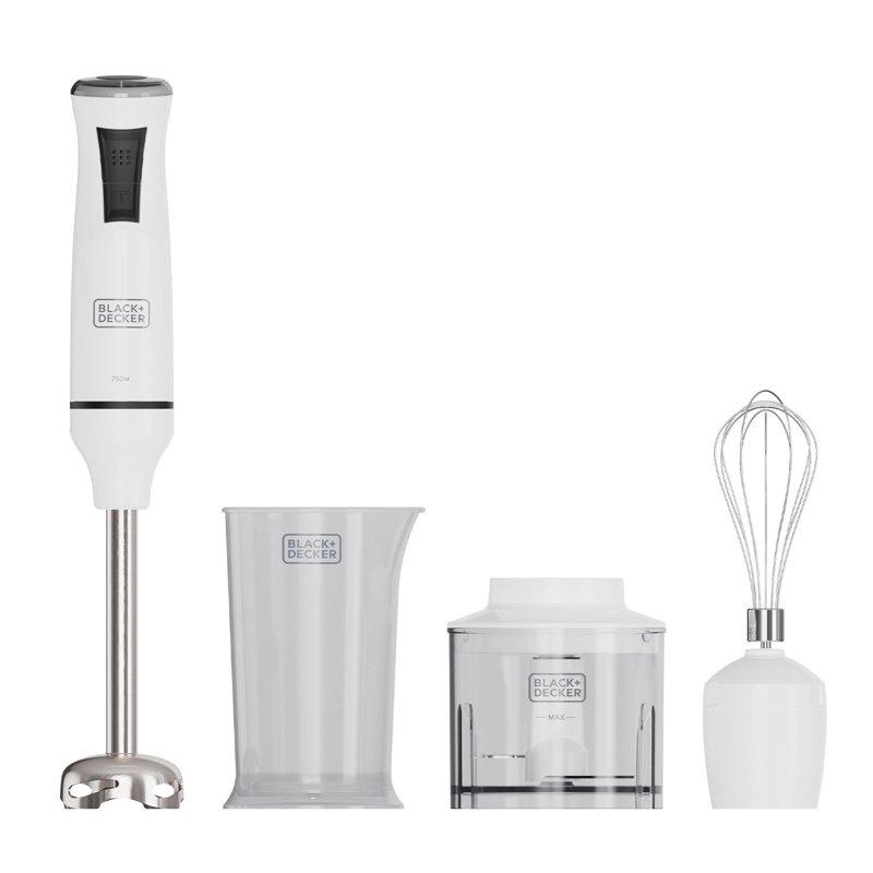 BLACK+DECK Hand Blender 750W Vit Tillbehör