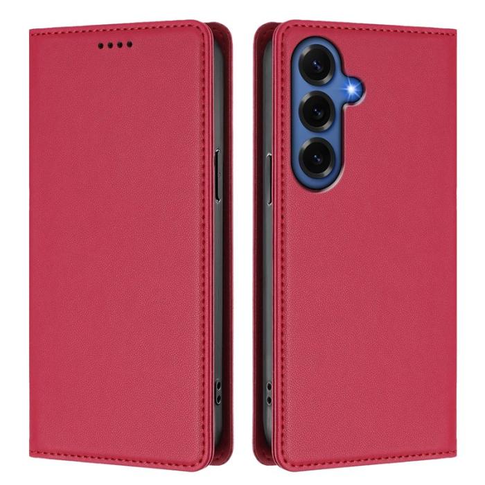 OEM - Plånboksfodral för Samsung Galaxy S26 Plus Konstläder RFID - Röd