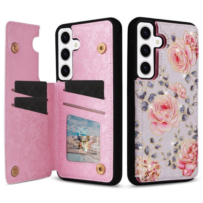 OEM - Mobilfodral för Samsung Galaxy S26 Plus Konstläder RFID - Rosa