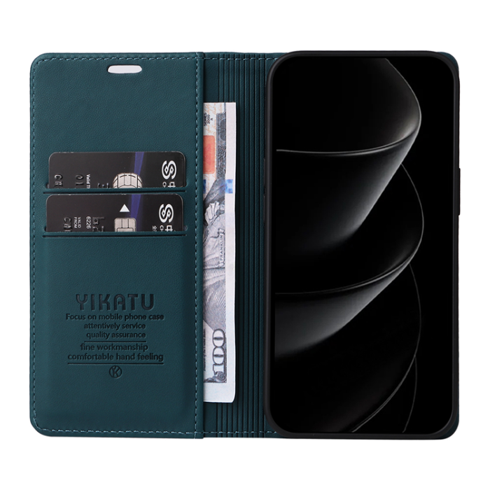 YIKATU - Yikatu iPhone 17 Pro Max Plånboksfodral Magnetic Closure - Grön