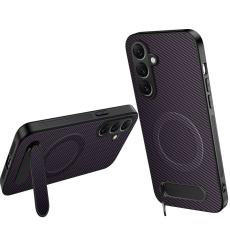WANLONFENG - WANLONFENG Mobilskal f&ouml;r Samsung Galaxy S26 Magnetiskt Kickstand PC + TPU - Lila