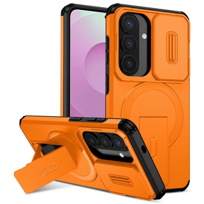 OEM - Mobilskal för Samsung Galaxy S26 Magnetiskt Kickstand PC + TPU - Orange