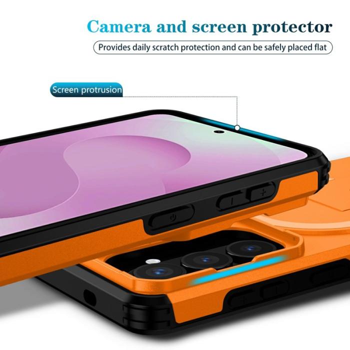 OEM - Mobilskal för Samsung Galaxy S26 Magnetiskt Kickstand PC + TPU - Orange