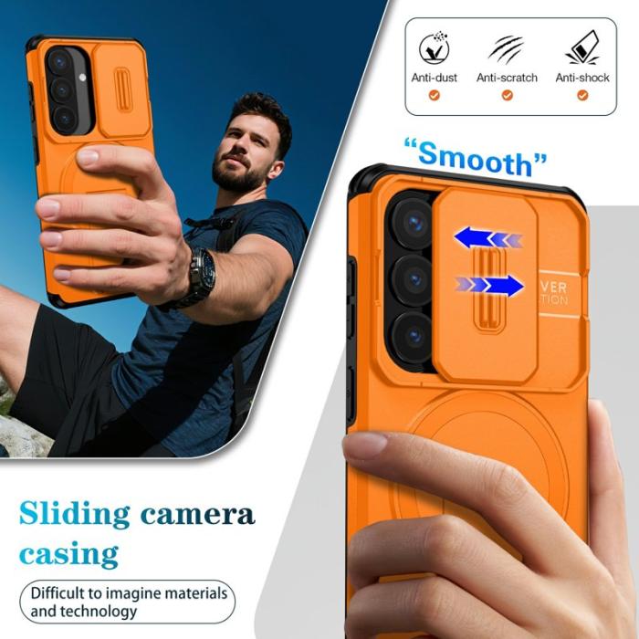 OEM - Mobilskal för Samsung Galaxy S26 Magnetiskt Kickstand PC + TPU - Orange
