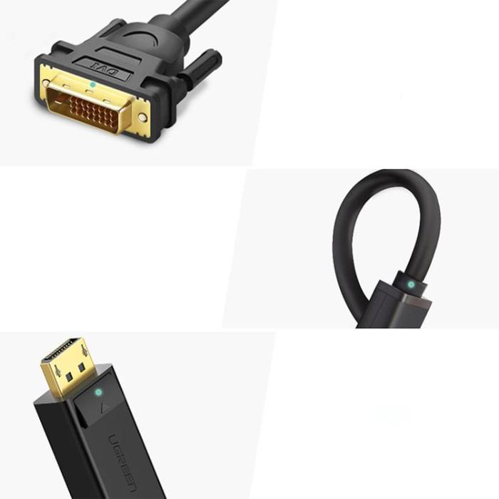 Ugreen - Ugreen Kabel DisplayPort DVI 2m - Svart