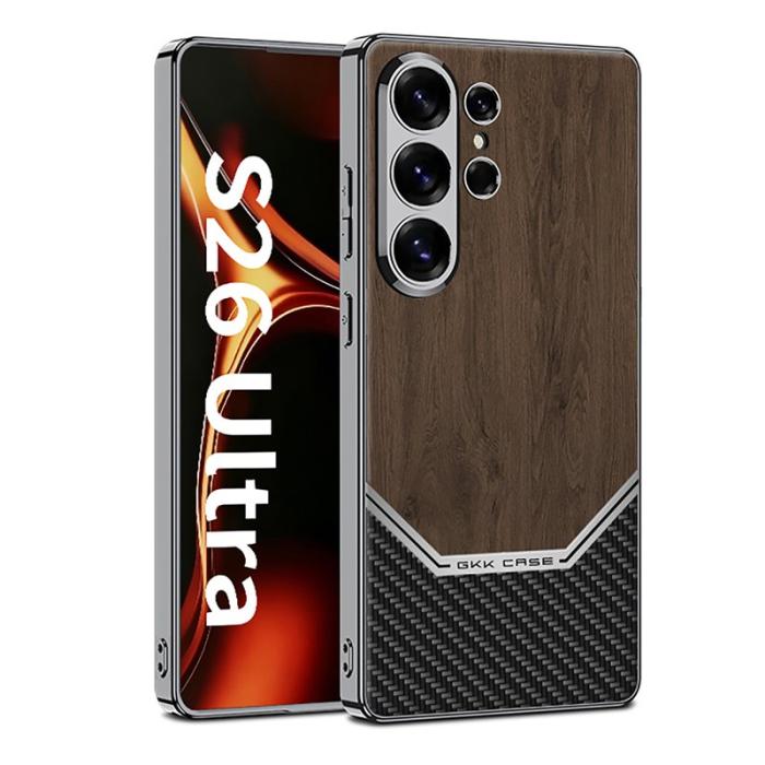 GKK - GKK Mobilskal för Samsung Galaxy S26 Ultra Electroplaterad PC + TPU - Brun