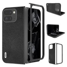ABEEL - ABEEL Google Pixel 9 Pro Pl&aring;nboksfodral &Auml;kta L&auml;der Svart