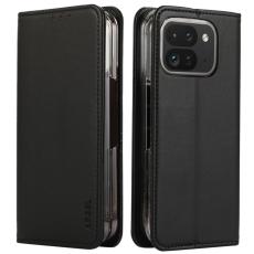 ABEEL - ABEEL Google Pixel 9 Pro Pl&aring;nboksfodral RFID-Skydd Konstl&auml;der Svart