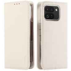 ABEEL - ABEEL Google Pixel 9 Pro Pl&aring;nboksfodral RFID-Skydd Konstl&auml;der Vit