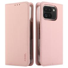 ABEEL - ABEEL Google Pixel 9 Pro Fold 5G Pl&aring;nboksfodral RFID-Skydd Konstl&auml;der Rosa