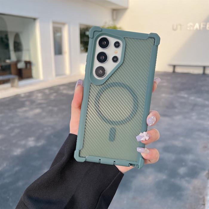 OEM - Mobilskal för Samsung Galaxy S26 Ultra Magnetiskt TPU PC - Svartgrön