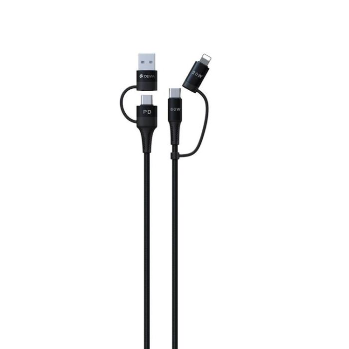 Devia - Devia 4in1 USB-C/USB/Lightning/Typ-C Kabel 1.5m Extreme EC504 PD