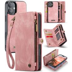Caseme - CASEME 008 iPhone 16 Plus Pl&aring;nboksfodral i Konstl&auml;der med - Rosa