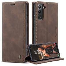 Caseme - CASEME 013 Pl&aring;nboksfodral f&ouml;r Samsung Galaxy S21 FE - Brun