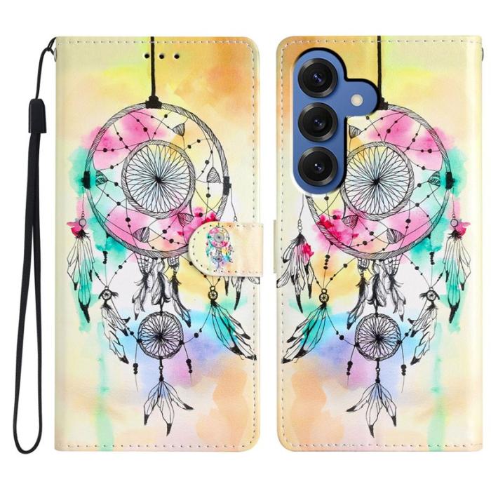 OEM - Samsung Galaxy S26 Plus Plånboksfodral Konstläder Mönstertryck Ställ - Vindklang