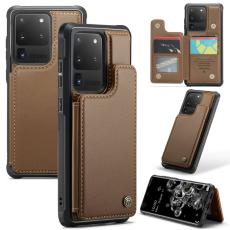 Caseme - CASEME C22 Samsung Galaxy S20 Ultra Fodral Konstl&auml;der brun