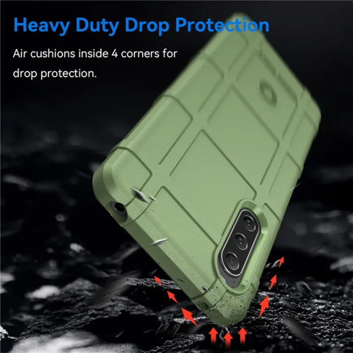 A-One Brand - Sony Xperia 10 V Mobilskal Rugged Square Grid - Grön
