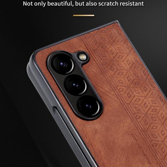AZNS - AZNS Samsung Galaxy Z Fold6 Fodral KonstLäder - Grön
