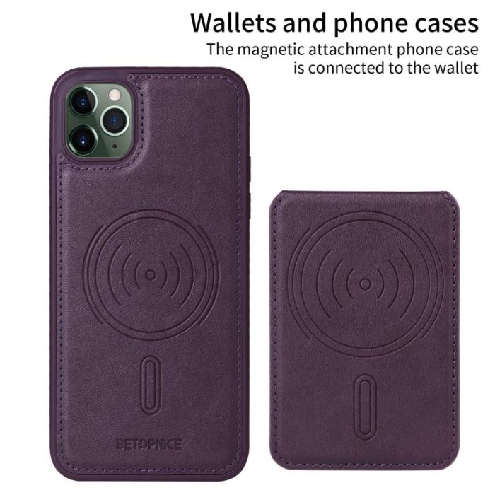 BETOPNICE - BETOPNICE iPhone 11 Pro Max Fodral KonstLäder - Lila