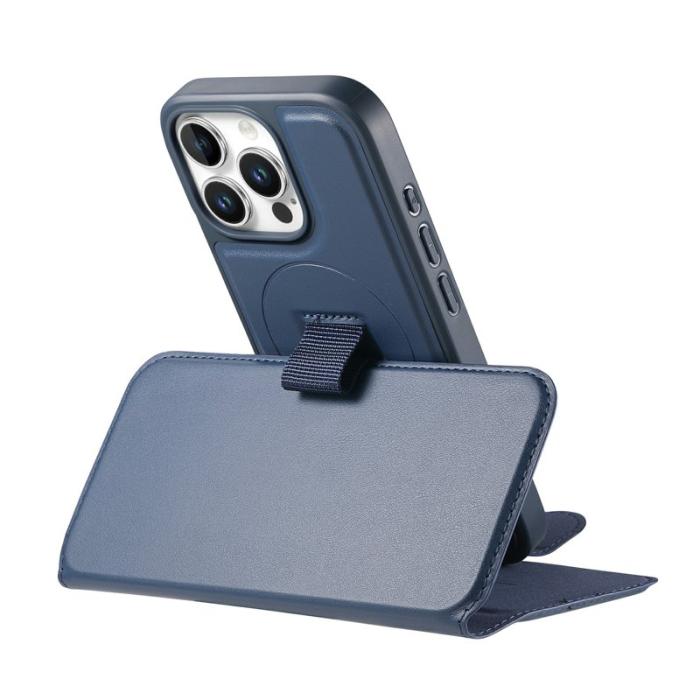 CASENEO - CASENEO iPhone 14 Pro Max Plånboksfodral Konstläder - Blå