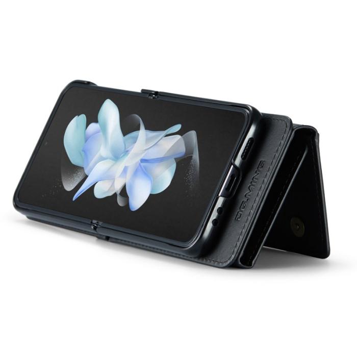 DG.MING - DG.MING Konstläder Plånboksfodral för Samsung Galaxy Z Flip3 5G - Svart