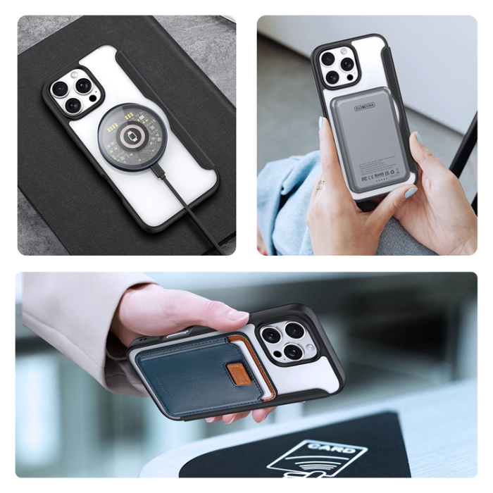 Dux Ducis - Dux Ducis iPhone 16 Pro Plånboksfodral Magsafe Skin X Pro - Svart