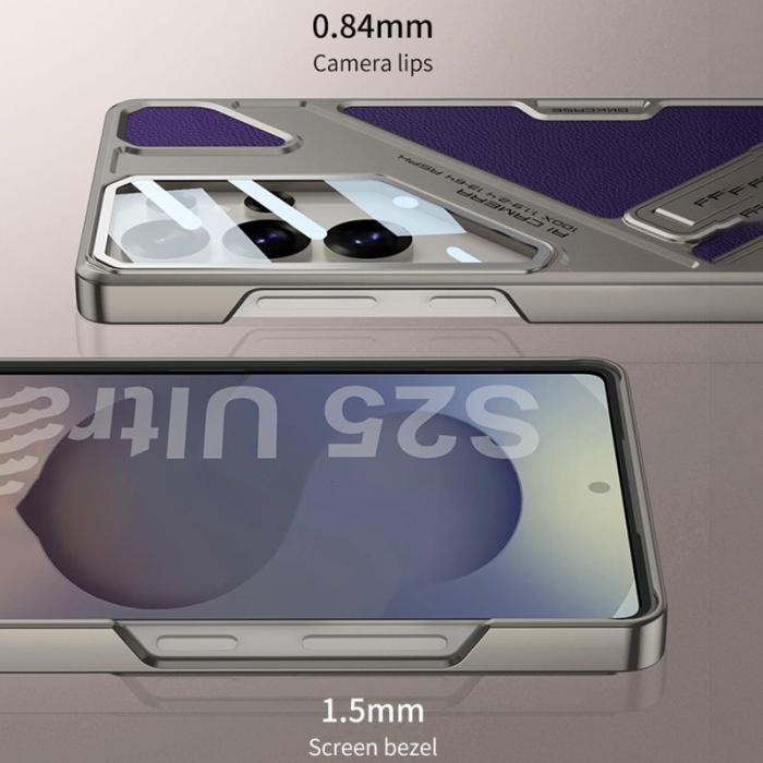 GKK - GKK Samsung Galaxy S25 Ultra Fodral Shockproof PC + PU - Grå