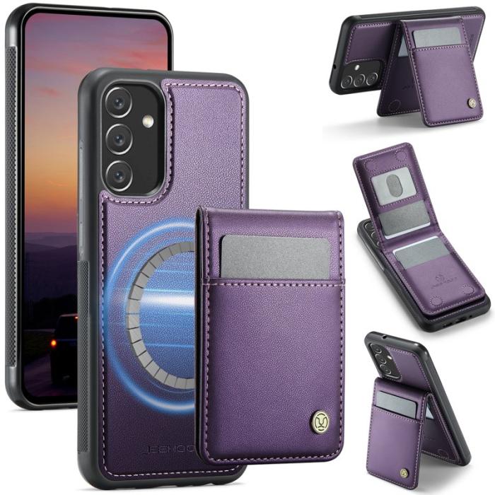 JEEHOOD - JEEHOOD J06 Konstläder fodral till Samsung Galaxy A34 5G - Lila