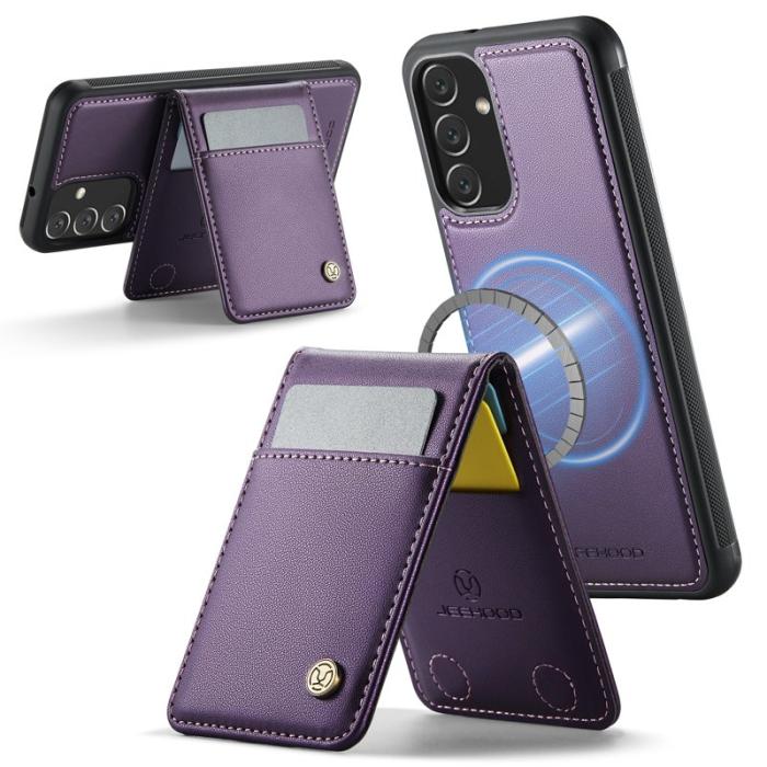 JEEHOOD - JEEHOOD J06 Konstläder fodral till Samsung Galaxy A34 5G - Lila