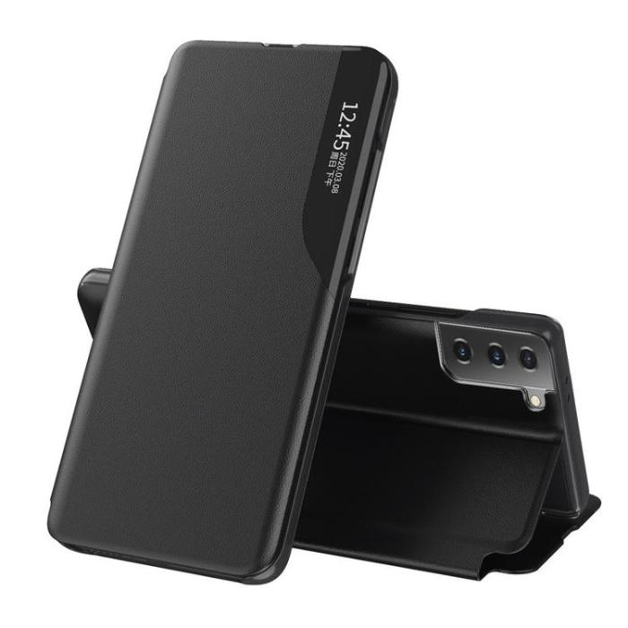 UTGATT1 - Eco Leather View Fodral Galaxy S21 Plus - Svart