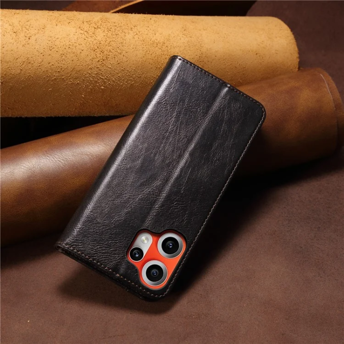 A-One Brand - Nothing CMF Phone 2 Pro Plånboksfodral Crazy Horse Texture - Svart
