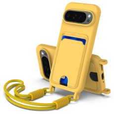 A-One Brand - Google Pixel 10 Pro Mobilskal Korthållare Silikon - Gul