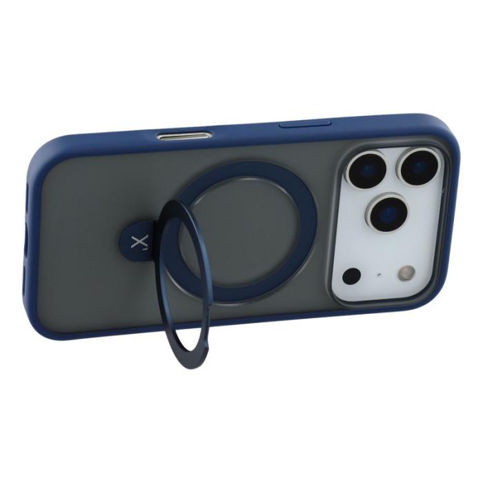 X-Level - X-LEVEL iPhone 17 Pro Fodral Metal Kickstand TPU PC Blå