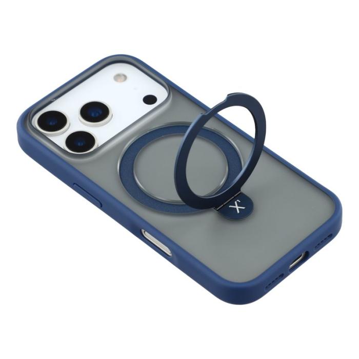 X-Level - X-LEVEL iPhone 17 Pro Fodral Metal Kickstand TPU PC Blå