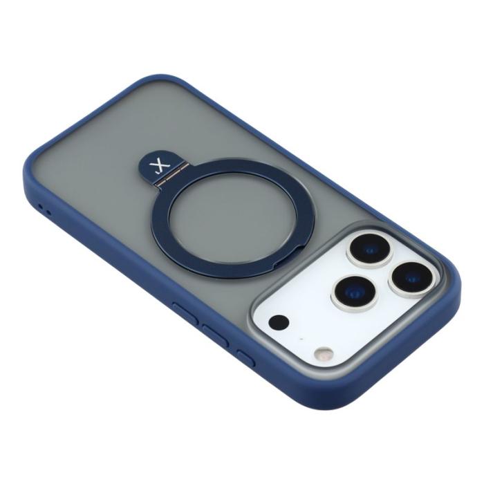 X-Level - X-LEVEL iPhone 17 Pro Fodral Metal Kickstand TPU PC Blå