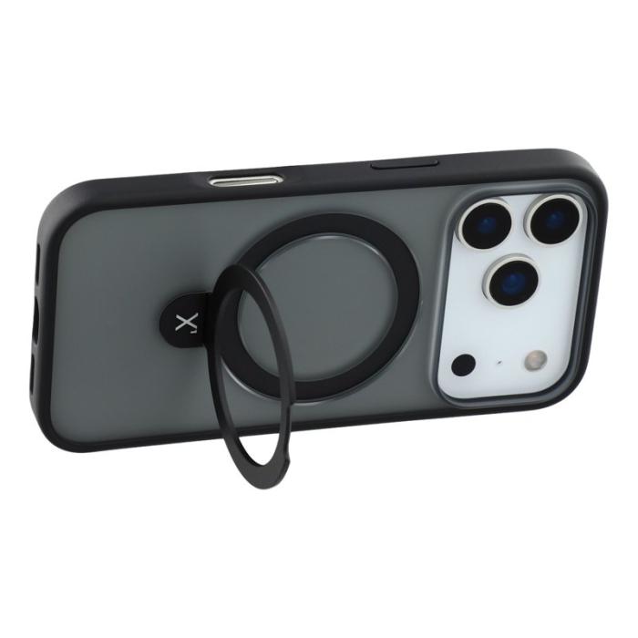 X-Level - X-LEVEL iPhone 17 Pro Fodral Metal Kickstand TPU PC Svart