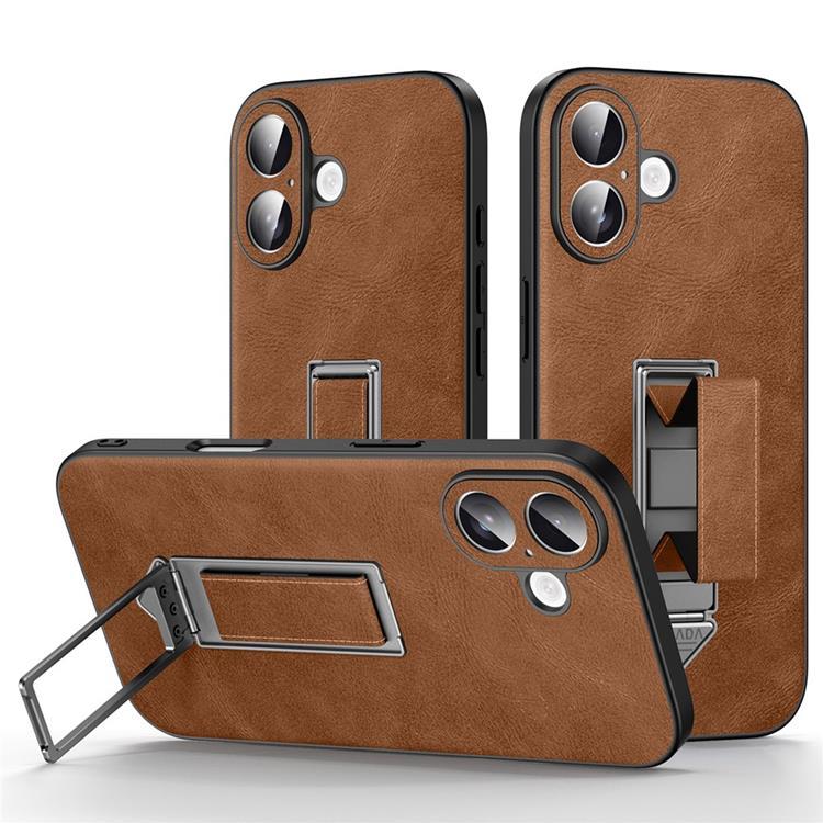 SULADA Mobilskal till iPhone 17 Kickstand med Fingerrem - Brun (Brun) | 2353 | AlltMobil