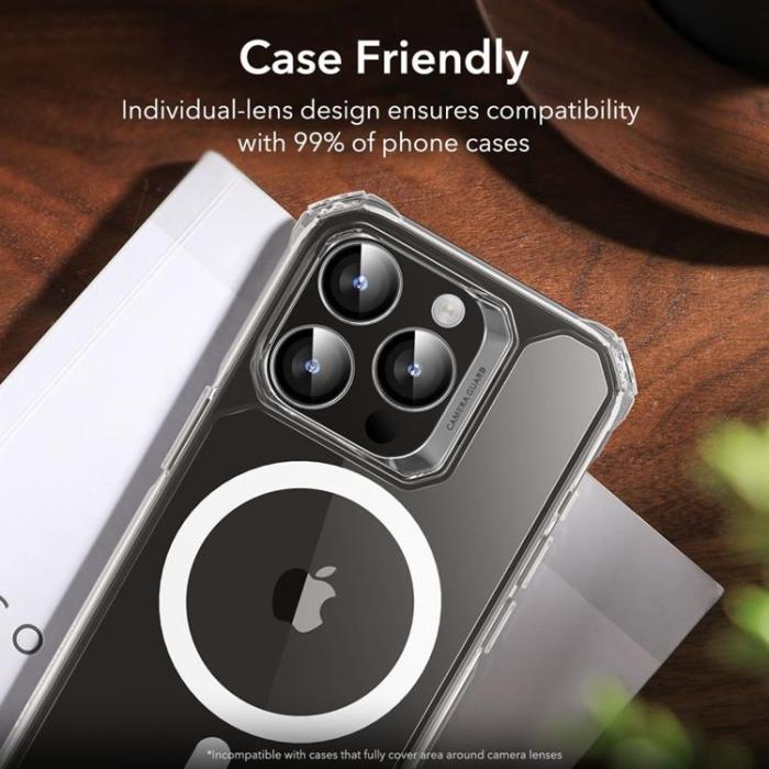UTGATT - ESR iPhone 15 Pro Max/15 Pro Kameralinsskydd i Härdat Glas
