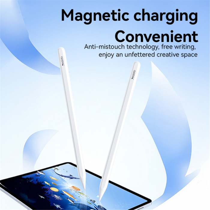 A-One Brand - YESIDO iPad Stylus Penna Trådlös Laddning Magnetisk Vit