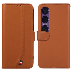 A-One Brand - Sony Xperia 1 VII Plånboksfodral RFID Läder - Brun