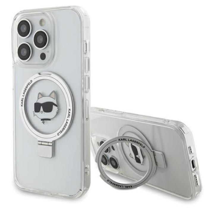 KARL LAGERFELD - KARL LAGERFELD iPhone 15 Pro Max Mobilskal MagSafe Ringställ Choupette