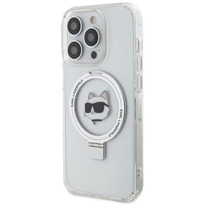KARL LAGERFELD - KARL LAGERFELD iPhone 15 Pro Max Mobilskal MagSafe Ringställ Choupette