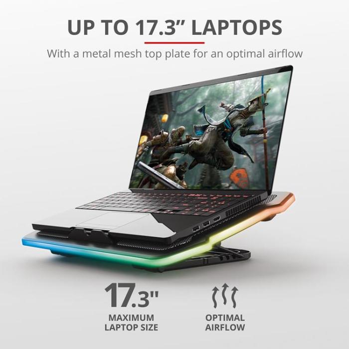 Trust - TRUST GXT 1126 Aura Laptop Cooling Stand