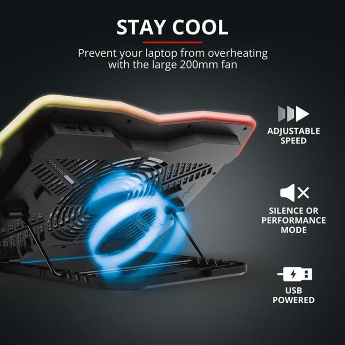 Trust - TRUST GXT 1126 Aura Laptop Cooling Stand
