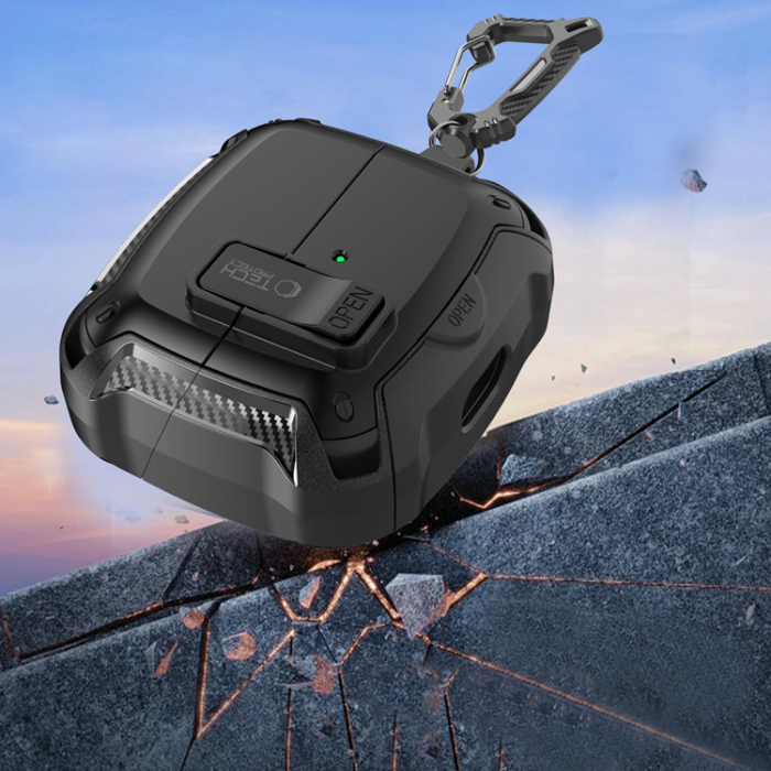 Tech-Protect - Tech-Protect Galaxy Buds 3/3 Pro Skal Magsafe Carbonox - Svart