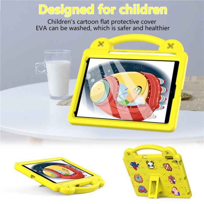 A-One Brand - iPad 10.2 (2021/2019/2020) Skal EVA Kickstand Shockproof - Gul