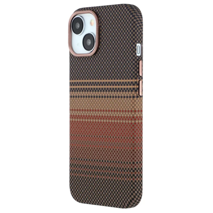 A-One Brand - iPhone 15 Mobilskal Magsafe Aramid Fiber - Guld