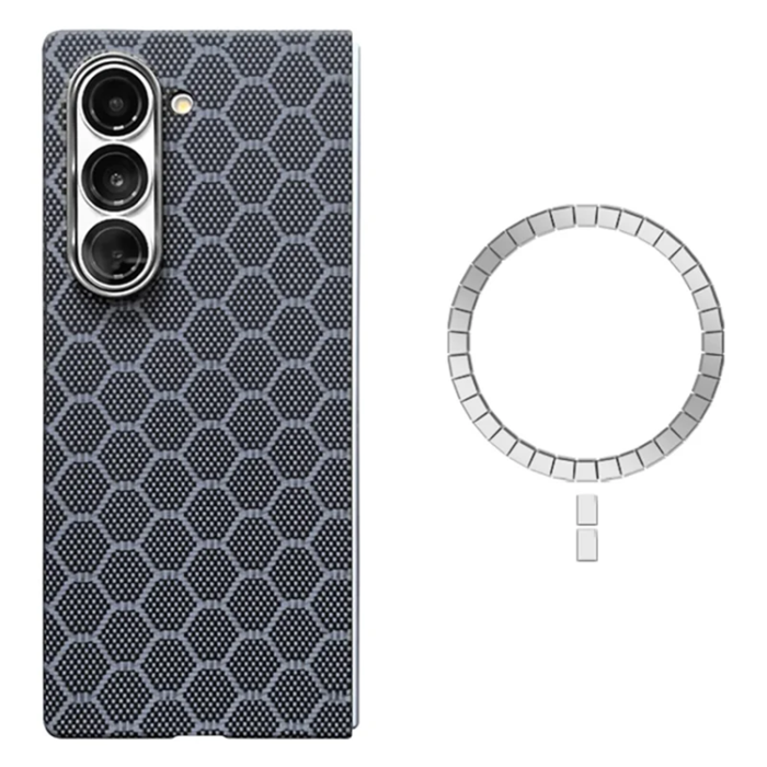 A-One Brand - Galaxy Z Fold 6 5G Mobilskal Magsafe Aramid Fiber - Honeycomb