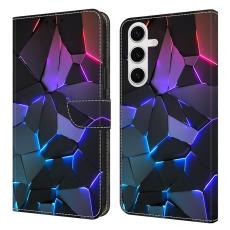 OEM - Mobilskal till Samsung Galaxy S26/S26 Pro TPU + KonstL&auml;der - Bl&aring; Sprickor