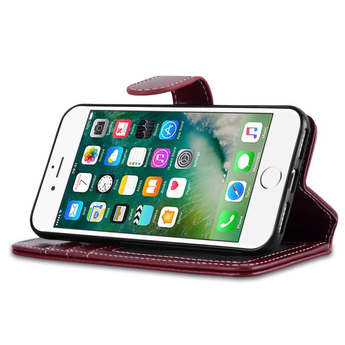 UTGATT1 - CoveredGear Plånboksfodral iPhone 7 Plus & iPhone 8 Plus - Burgundy